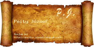 Peity József névjegykártya